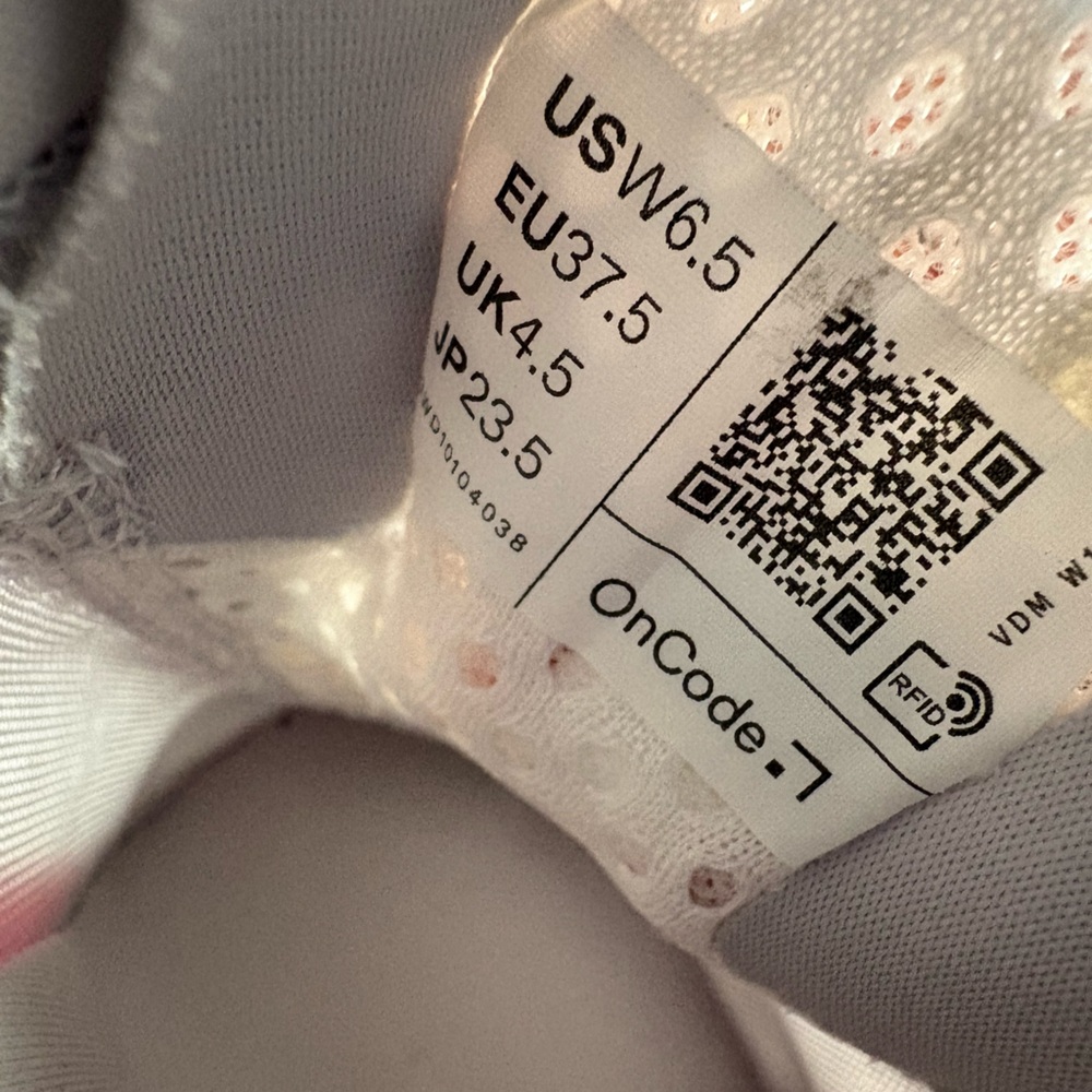 On Running Women's Cloudmonster Sneaker in White with Magenta Accents - Picture 9 of 9